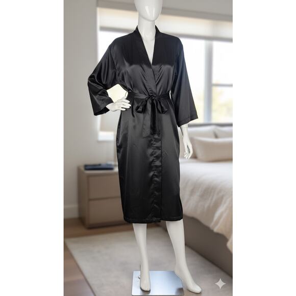 Complete set Bloomingdales embroidered kimono robe VTge deadstock 80's 90's NWOT - Picture 14 of 16